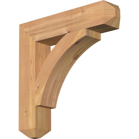 Ekena Millwork Thorton Craftsman Smooth Bracket, Western Red Cedar, 3 1/2"W x 18"D x 18"H BKT04X18X18THR04SWR